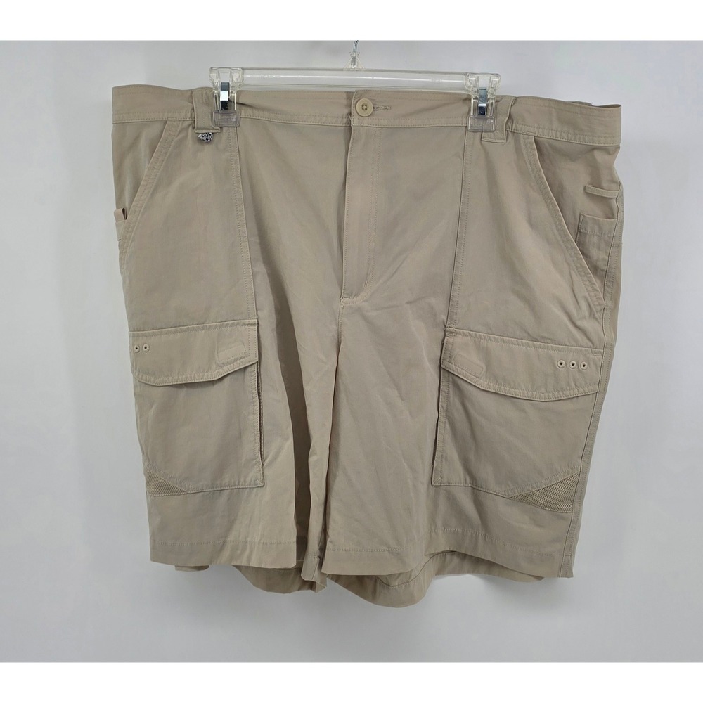 Columbia Mens XXL 8L Shorts PFG Performance Fishing Gear Tan Cargo Utility - Picture 1 of 9